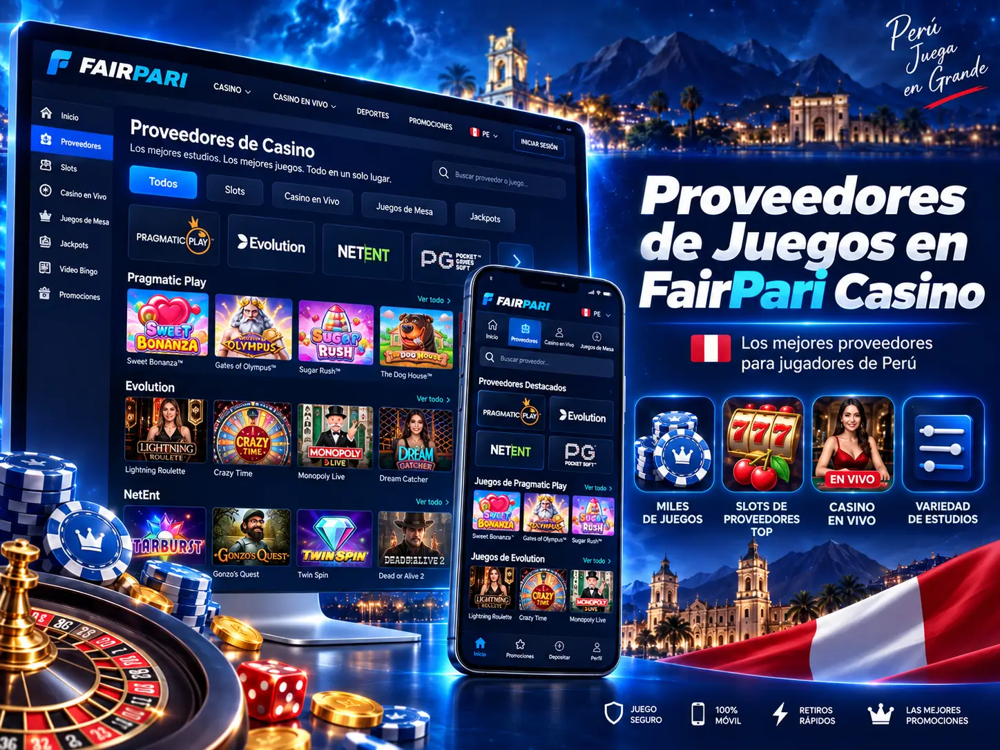 Proveedores de Juegos en FairPari Casino